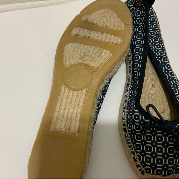 Tory Burch  Ballet navy  espadrilles flats shoes Size 9 Made in Spain - Picture 6 of 10